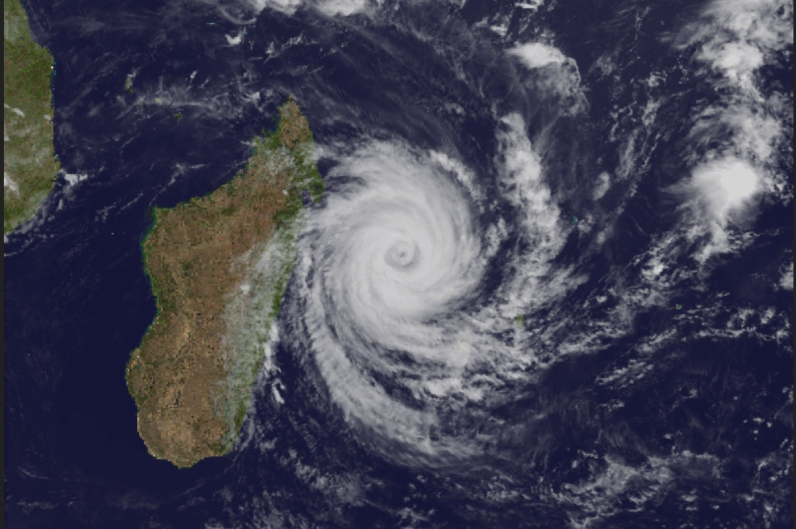 Image satellite du Cyclone Emnati, le 21 février 2022