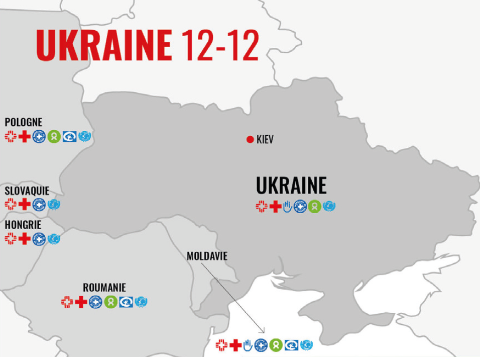 carte de l'ukraine et de ses pays voisins