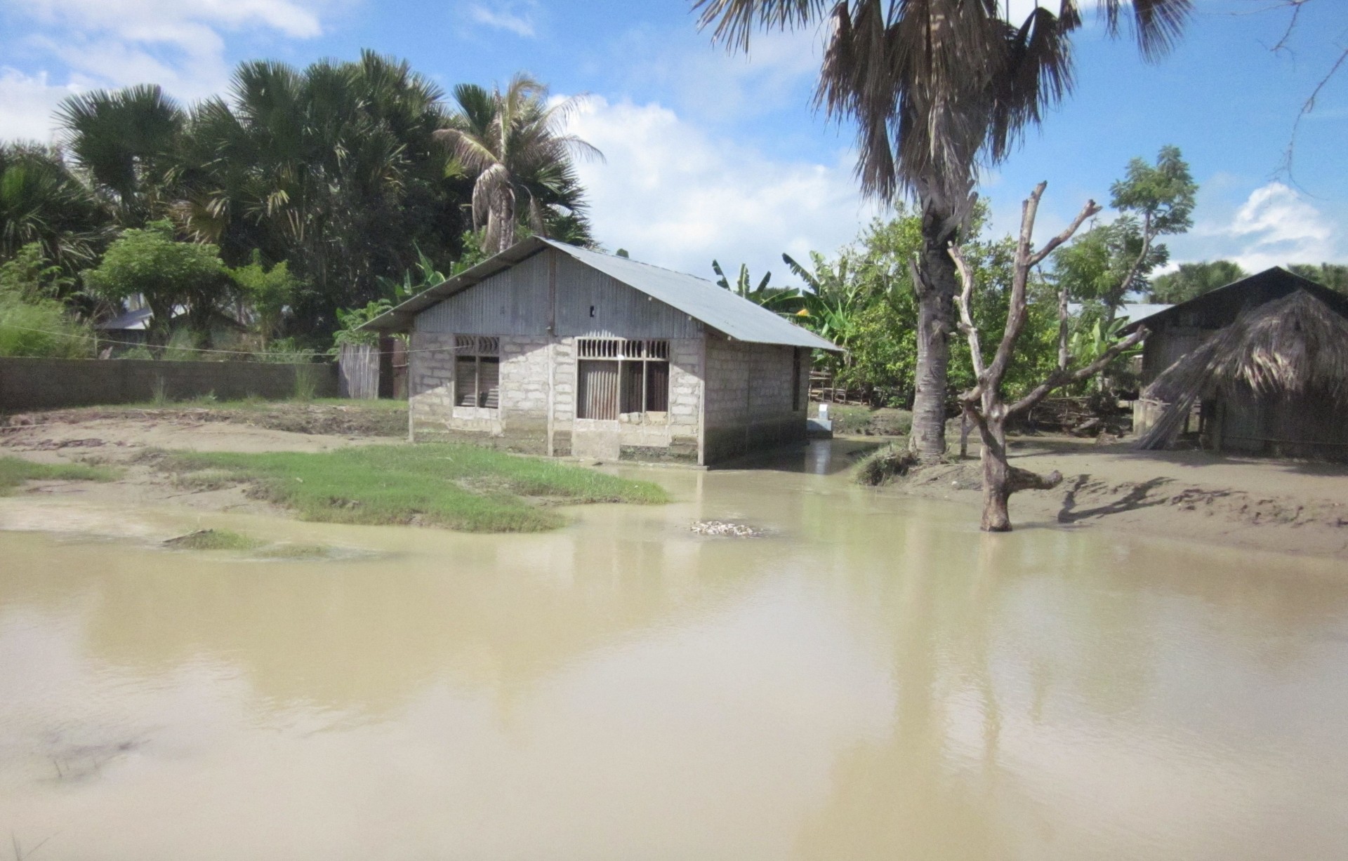 Huis dat onder water staat