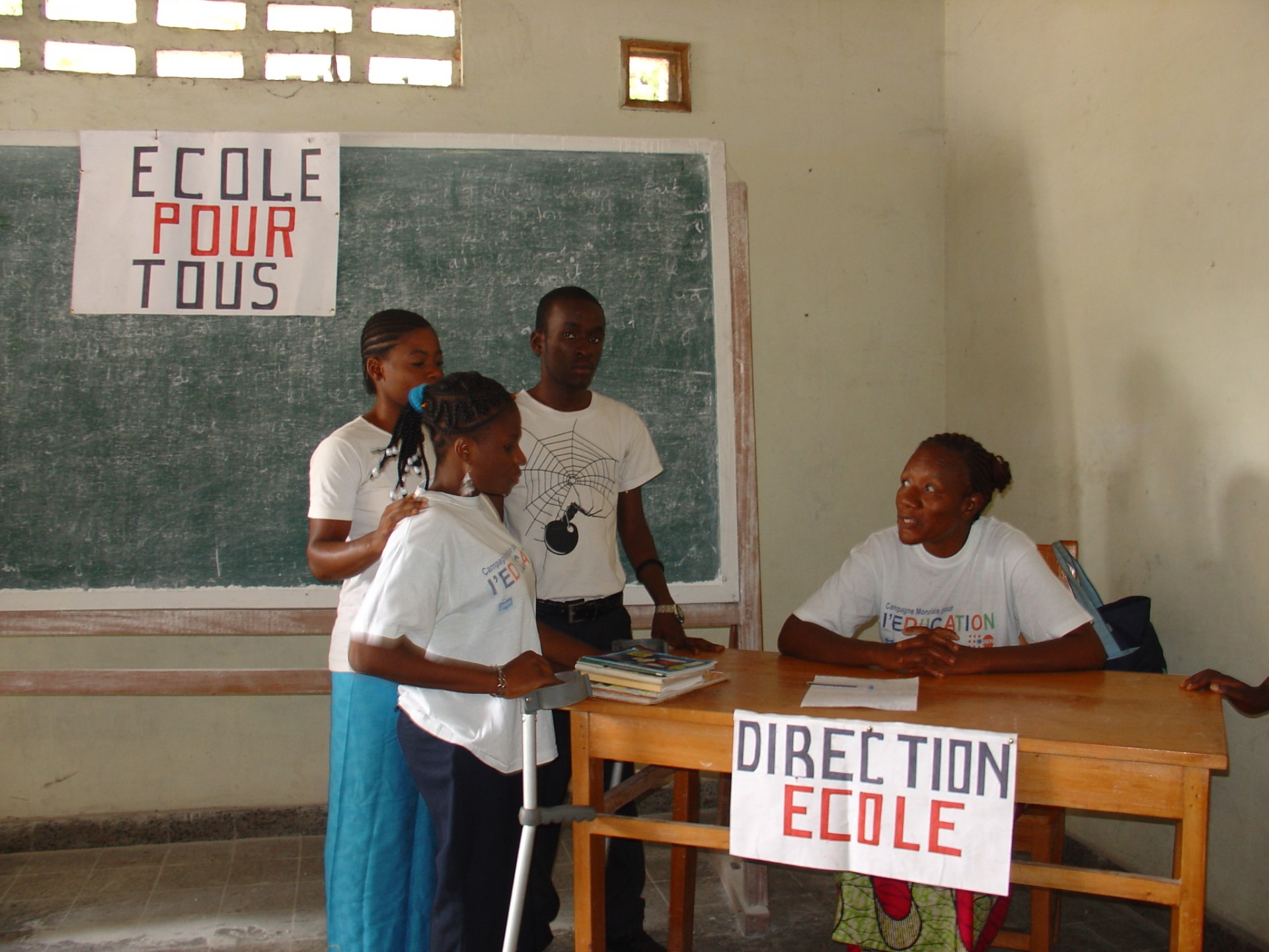 Kinderen in een school in Kinshasa.